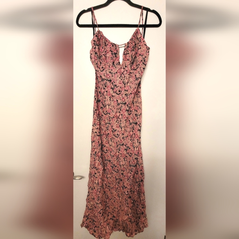 Free People Pink Floral Maxi Dress
